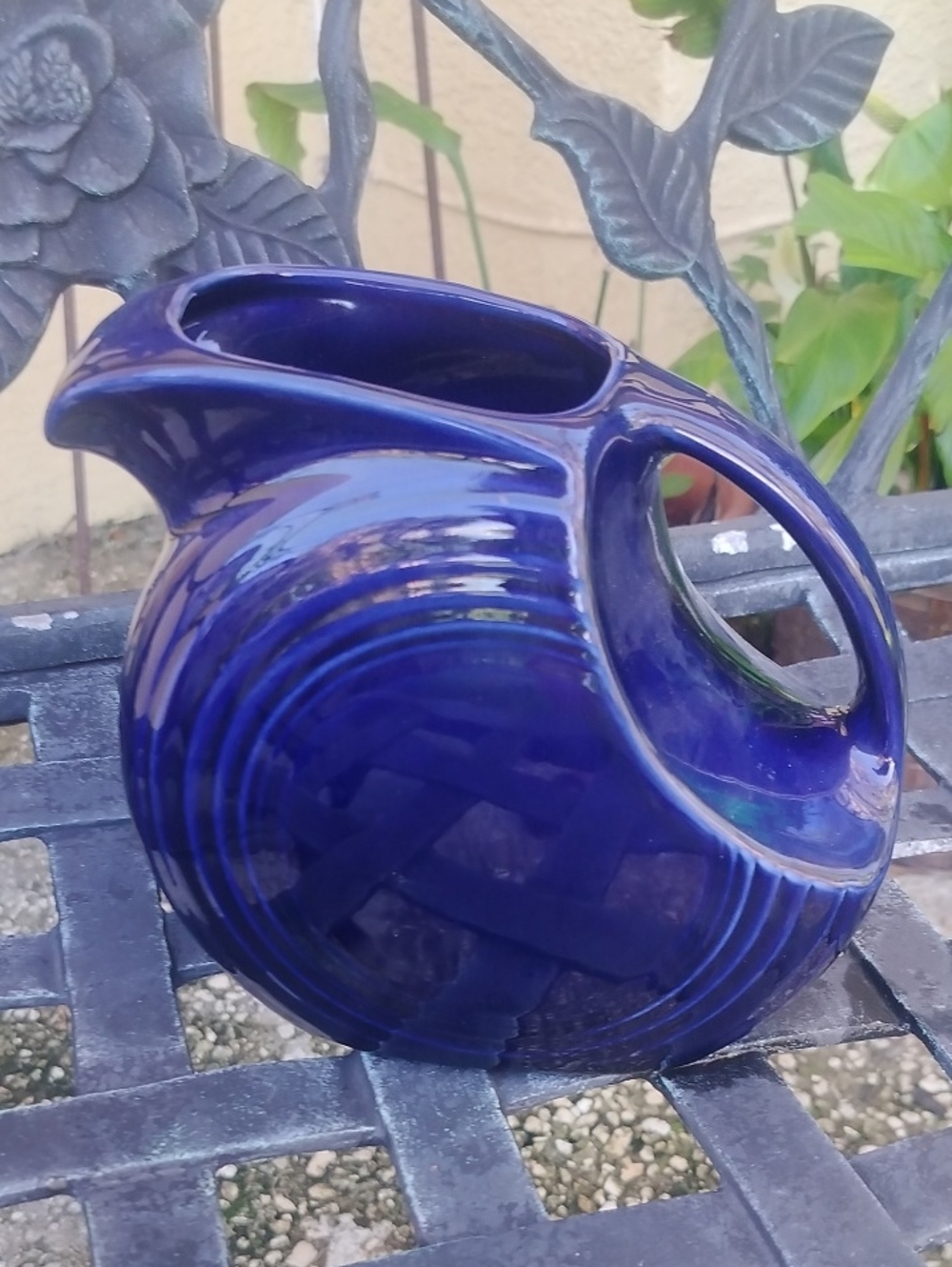 McCoy Deep Blue Ceramic Pitcher Vase - Home Art